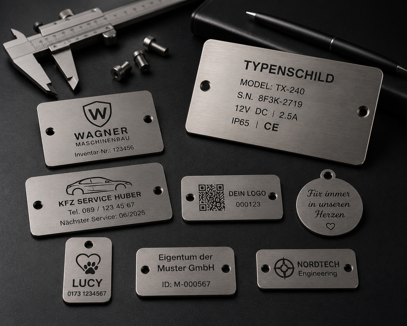 Typenschilder Lasergravur